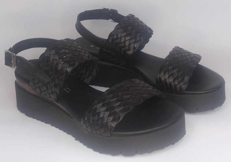 Carica immagine in Galleria Viewer, Sandali donna in pelle intrecciata