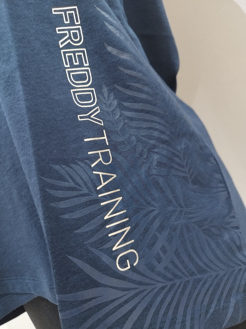 Carica immagine in Galleria Viewer, Canotta con fondo incrociato stampa foliage e lettering