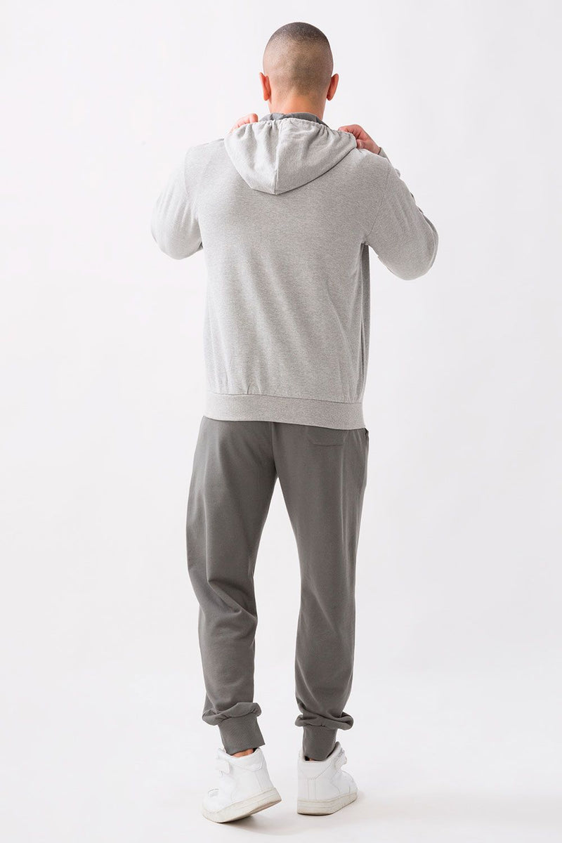 Carica immagine in Galleria Viewer, TUTA IN JERSEY CON GIACCA FULL ZIP E CAPPUCCIO