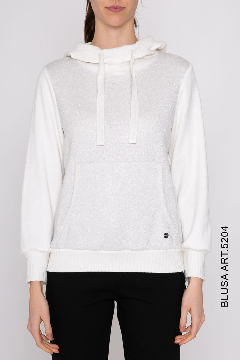 Carica immagine in Galleria Viewer, MAGLIA DONNA Lana con cappuccio