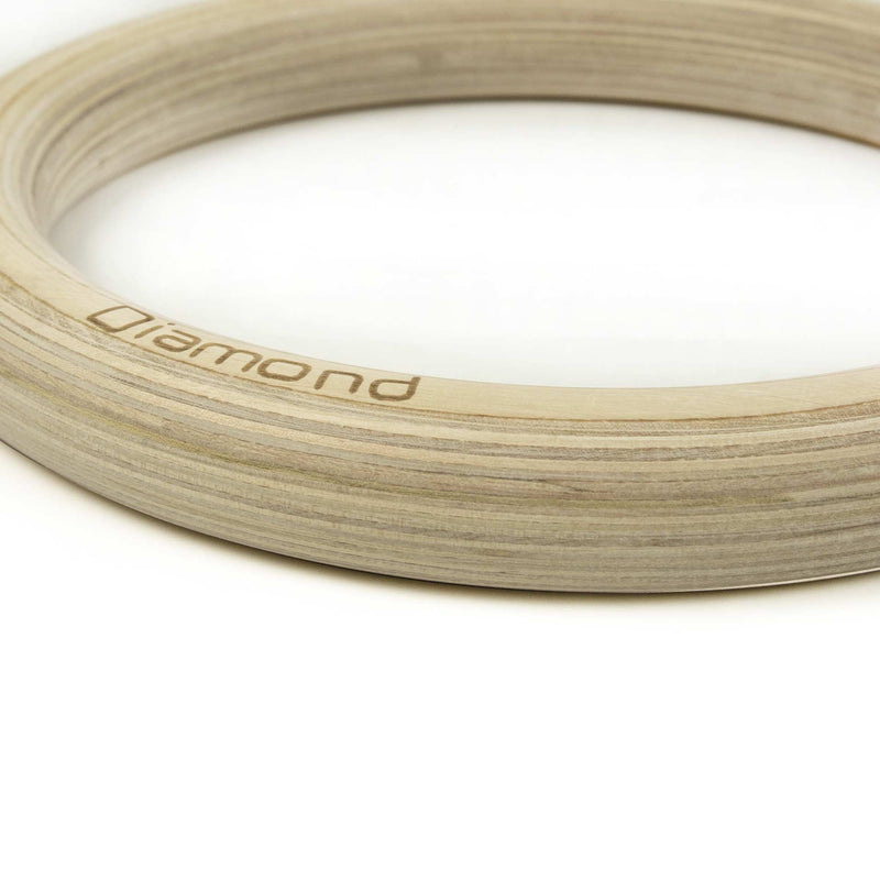 Carica immagine in Galleria Viewer, COPPIA ANELLI GINNASTICA IN LEGNO CON STRAP 3,8 MM