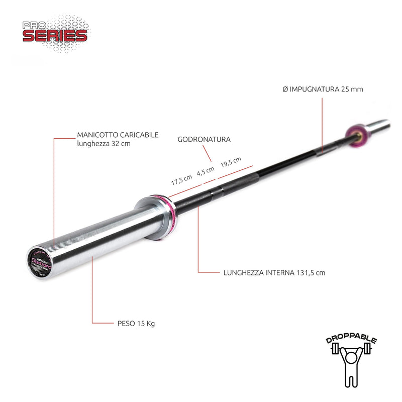 Carica immagine in Galleria Viewer, BILANCIERE OLIMPICO WOMAN – 250 KG