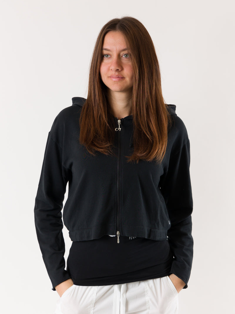 Carica immagine in Galleria Viewer, FELPA DONNA DEHA FULL ZIP NERO