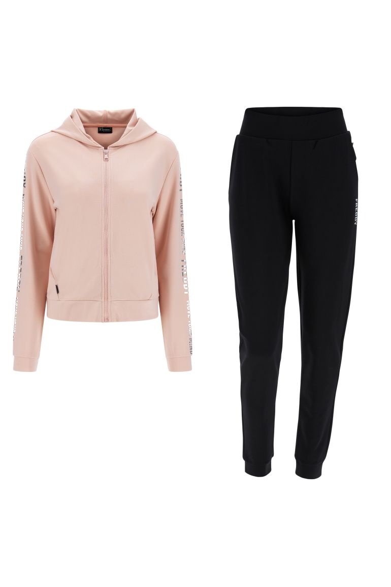 Carica immagine in Galleria Viewer, Tuta FREDDY sportiva in felpa bonded con stampe lucide argento