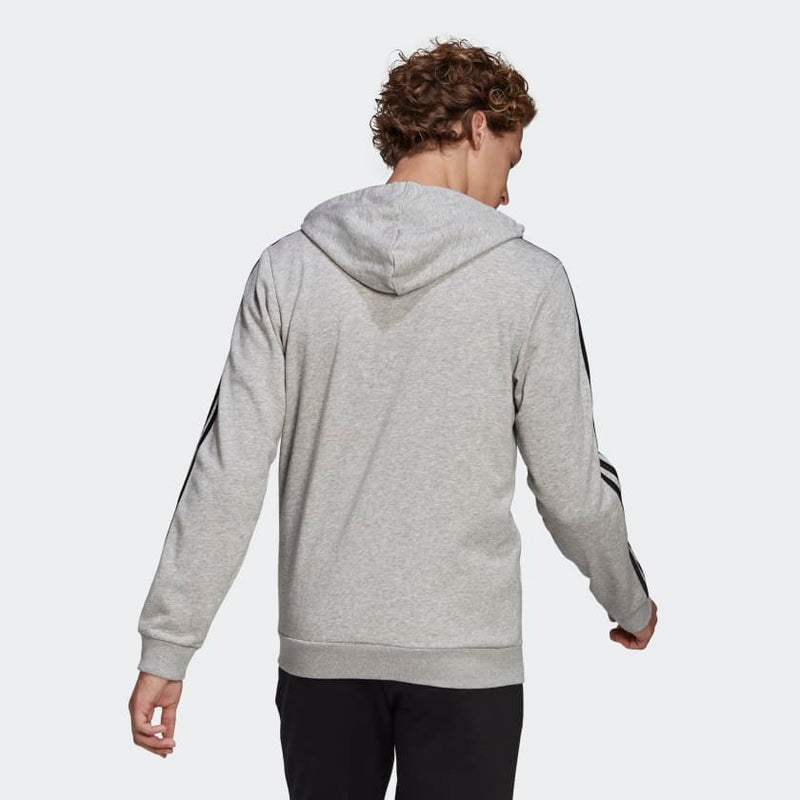 Carica immagine in Galleria Viewer, FELPA CON CAPPUCCIO ESSENTIALS FRENCH TERRY 3-STRIPES FULL-ZIP