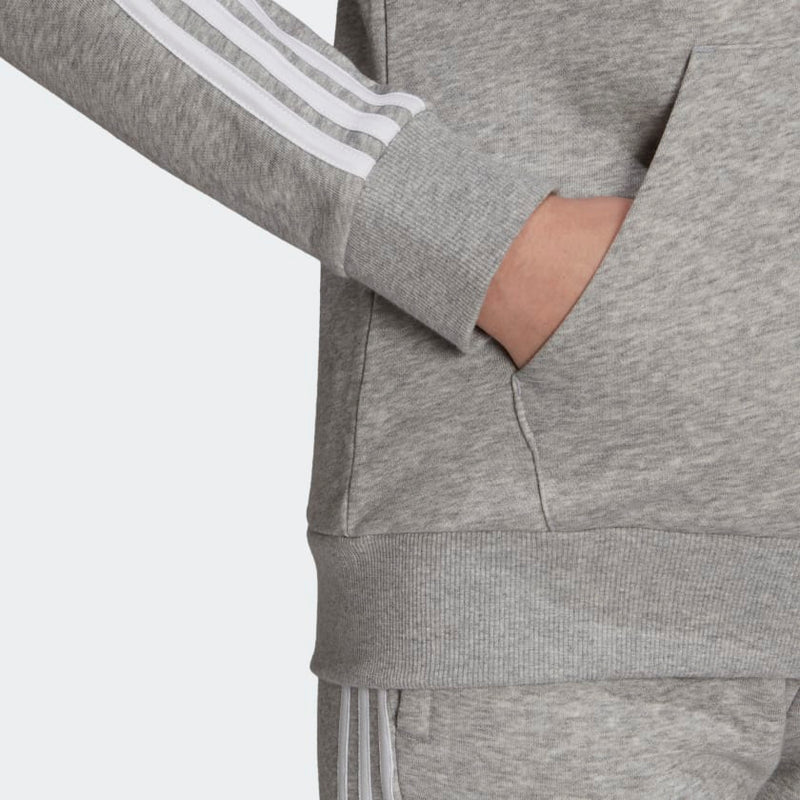 Carica immagine in Galleria Viewer, FELPA CON CAPPUCCIO ESSENTIALS FRENCH TERRY 3-STRIPES FULL-ZIP