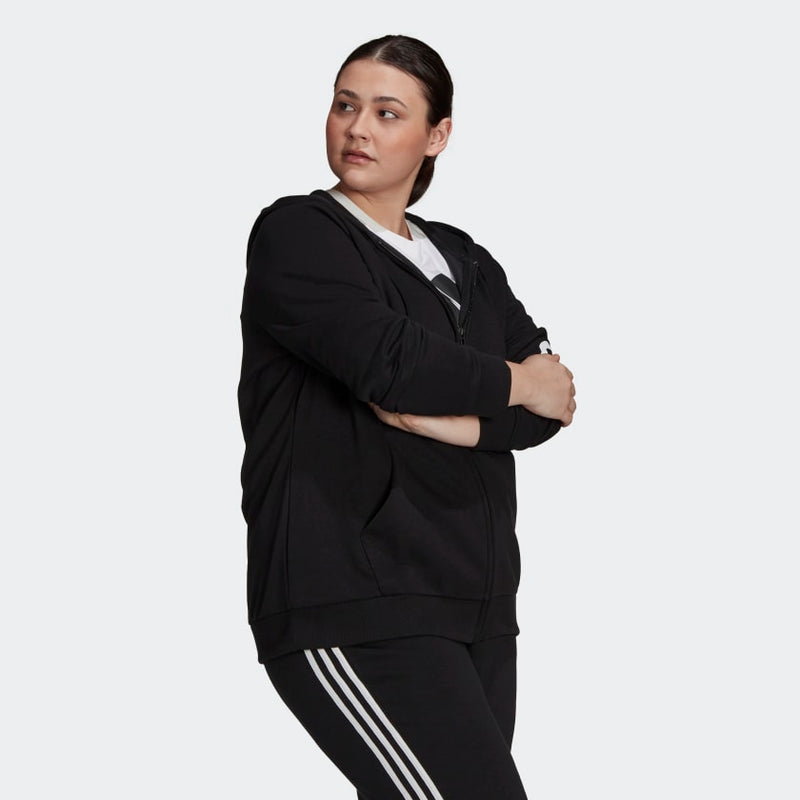 Carica immagine in Galleria Viewer, FELPA ADIDAS HOODIE ESSENTIALS LOGO FULL-ZIP (TAGLIE FORTI)