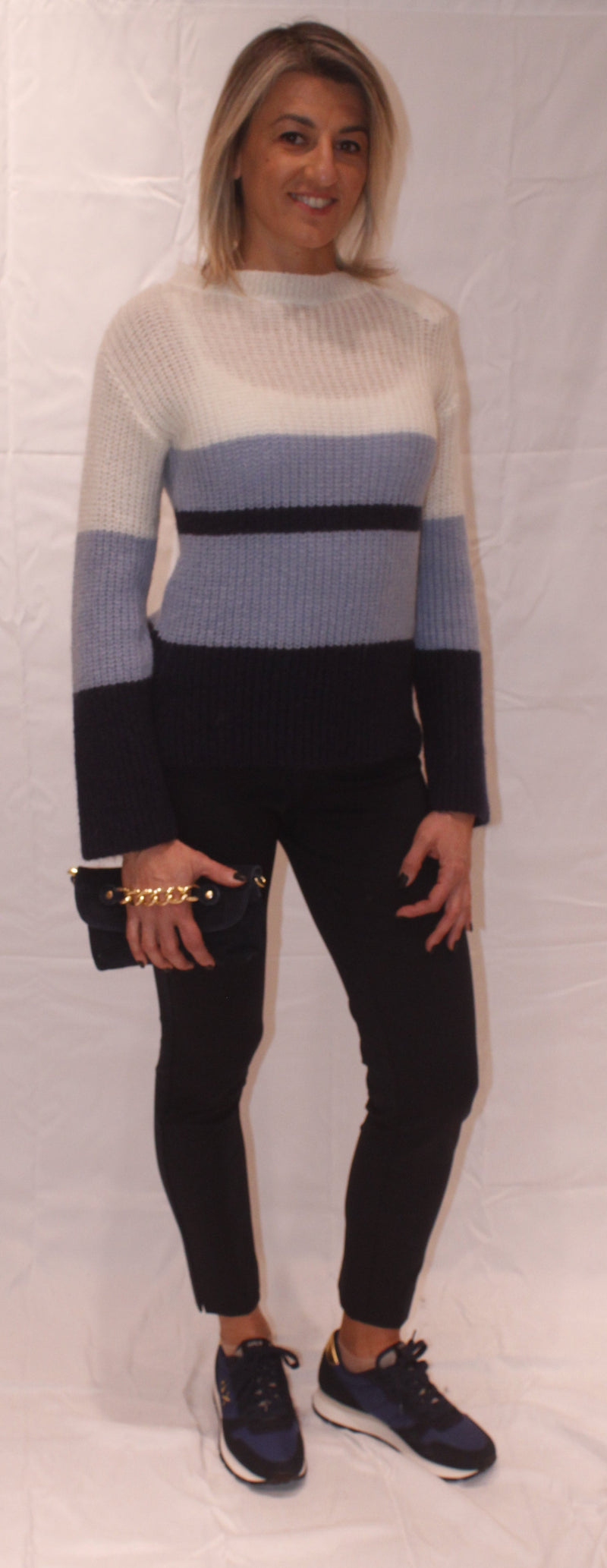 Carica immagine in Galleria Viewer, Pantalone punto milano modello ZURIGO blu