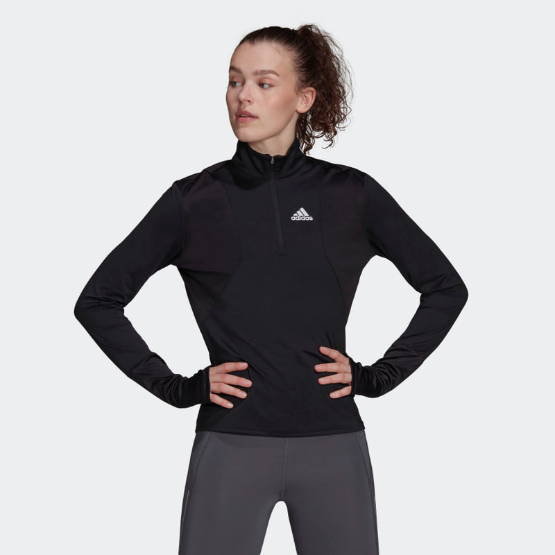 Carica immagine in Galleria Viewer, T-shirt ADIDAS OWN THE RUN 1/2 ZIP Black