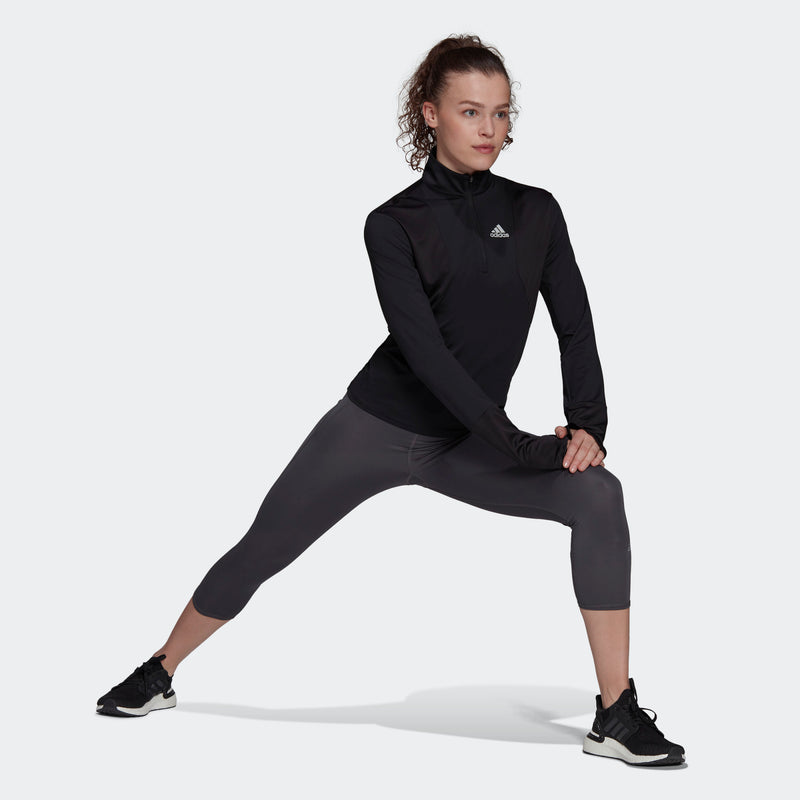Carica immagine in Galleria Viewer, T-shirt ADIDAS OWN THE RUN 1/2 ZIP Black