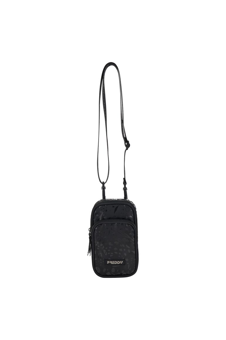Carica immagine in Galleria Viewer, Mini borsello FREDDY phone case in nylon stampato animalier
