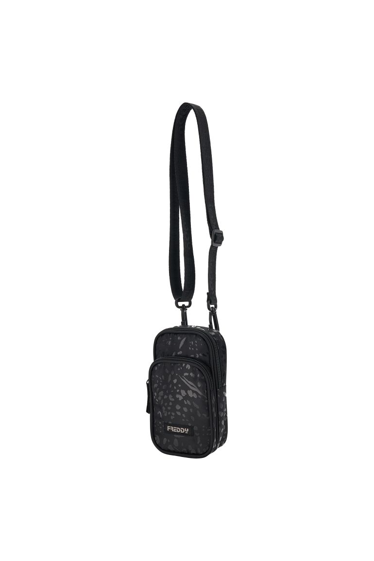 Carica immagine in Galleria Viewer, Mini borsello FREDDY phone case in nylon stampato animalier