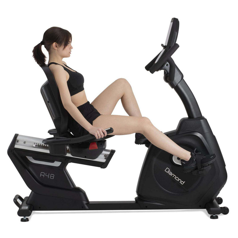 Carica immagine in Galleria Viewer, R48 RECLINE BIKE ELETTROMAGNETICA PROGRAMMABILE E AUTOALIMENTATA