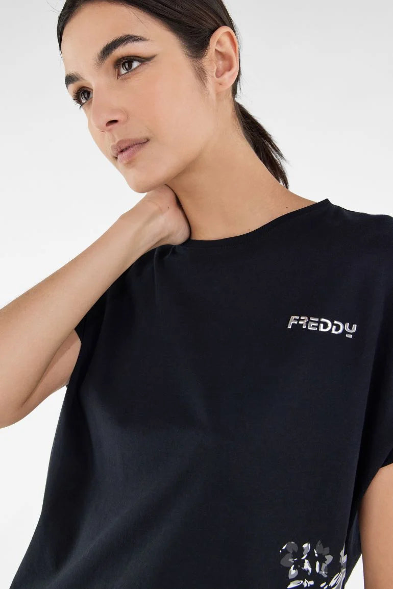 Carica immagine in Galleria Viewer, T-shirt comfort maniche a kimono e stampe floreali