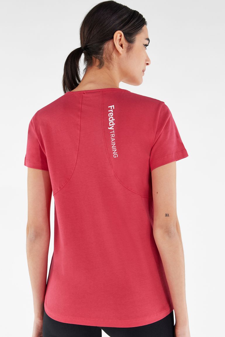 Carica immagine in Galleria Viewer, T-shirt stampa FREDDY TRAINING floreale e retro con cuciture