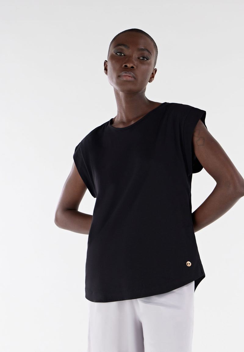 Carica immagine in Galleria Viewer, T-shirt fronte in modal e retro in satin