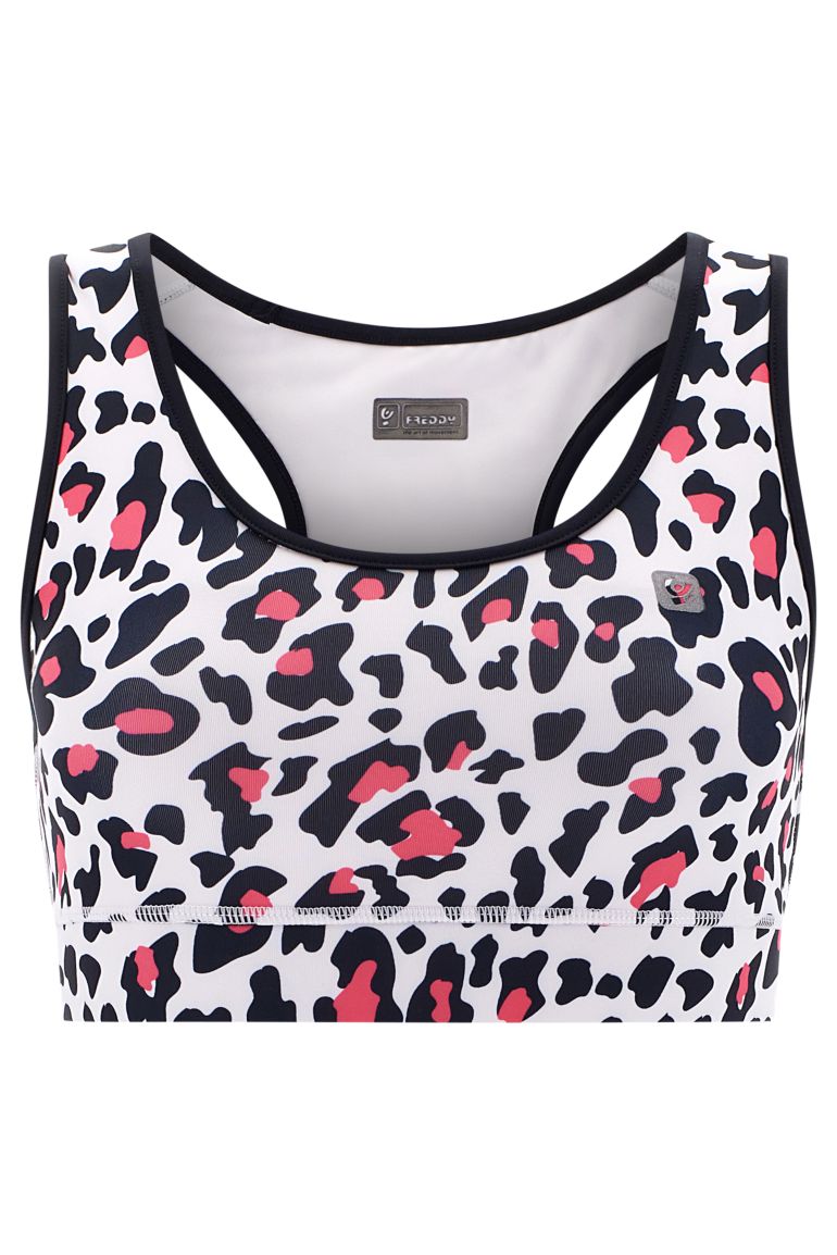 Carica immagine in Galleria Viewer, Reggiseno sportivo tessuto traspirante a fantasia all over