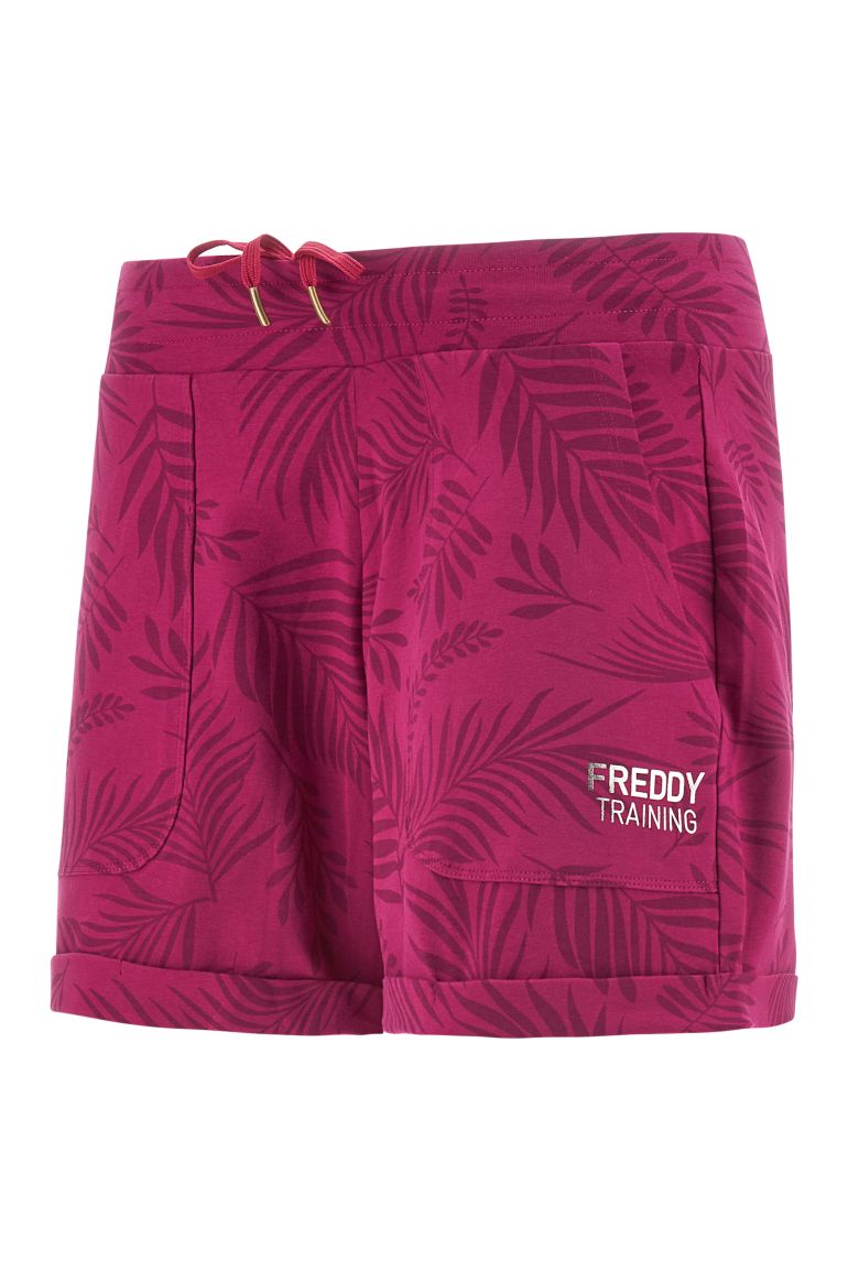 Carica immagine in Galleria Viewer, Shorts in jersey stampa foliage tropicale