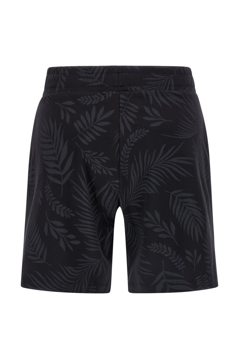 Carica immagine in Galleria Viewer, Bermuda in jersey stampa foliage tropicale all over