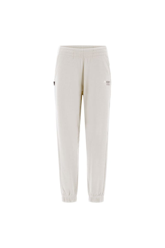 Pantaloni comfort in interlock con elastico su vita e fondo