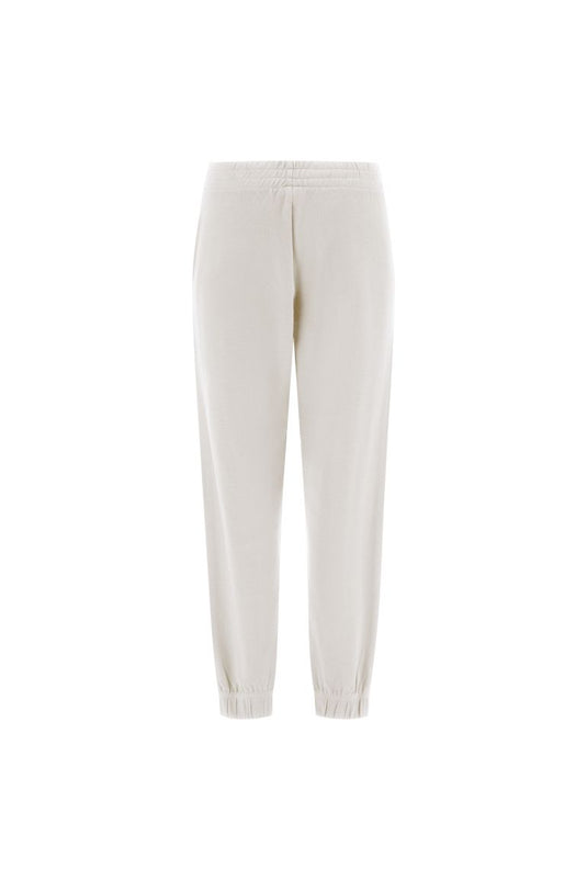 Pantaloni comfort in interlock con elastico su vita e fondo