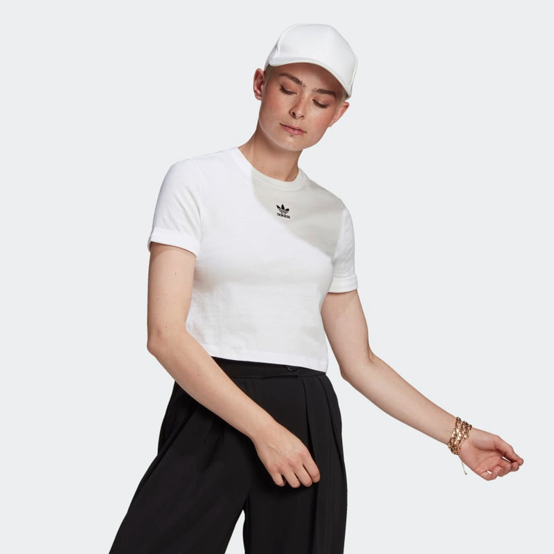 Carica immagine in Galleria Viewer, T-SHIRT ADICOLOR CLASSICS ROLL-UP SLEEVE CROP