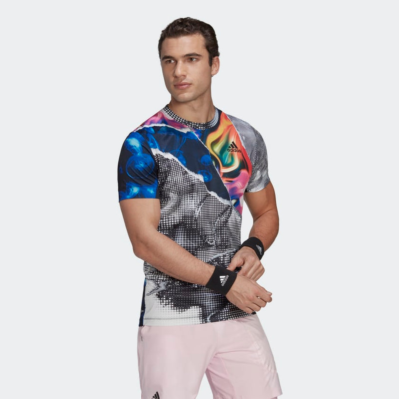 Carica immagine in Galleria Viewer, T-SHIRT ADIDAS DA TENNIS U.S. SERIES PRINTED FREELIFT