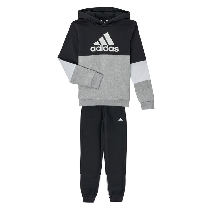 Carica immagine in Galleria Viewer, Tuta Adidas B Cb Fl Ts Nera e Grigia bambino