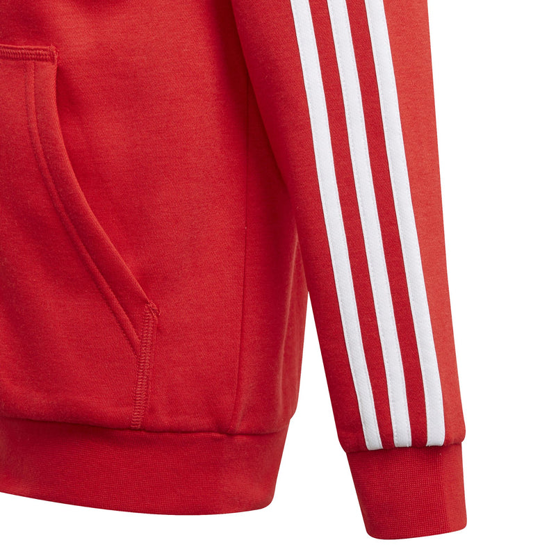 Carica immagine in Galleria Viewer, Felpa Cappuccio e Zip Essentials 3-Stripes Rossa