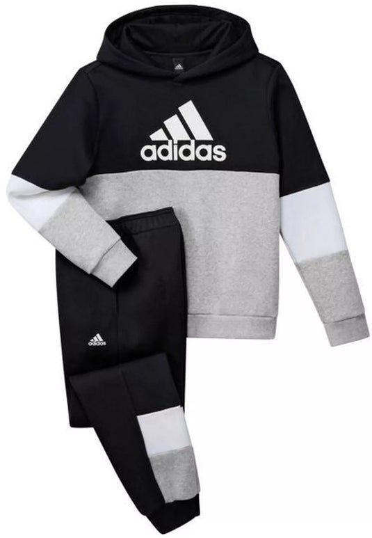 Tuta Adidas B Cb Fl Ts Nera e Grigia bambino