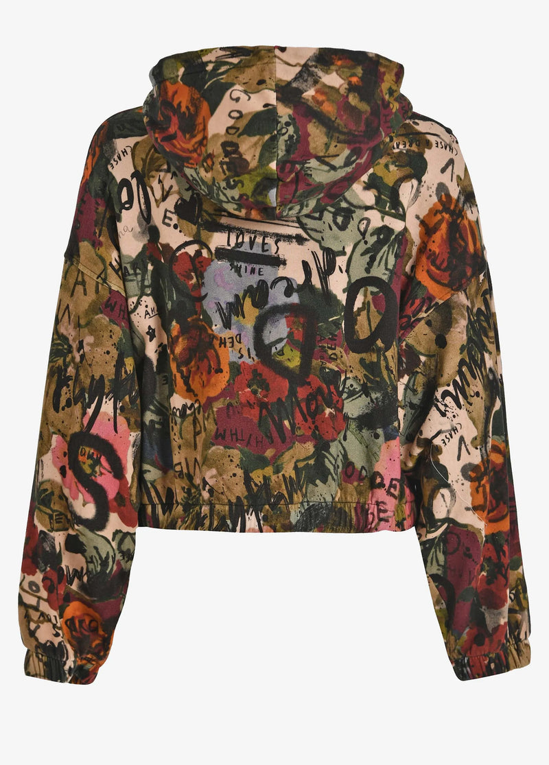 Carica immagine in Galleria Viewer, FELPA DEHA STAMPATA A PALLONCINO CON ZIP