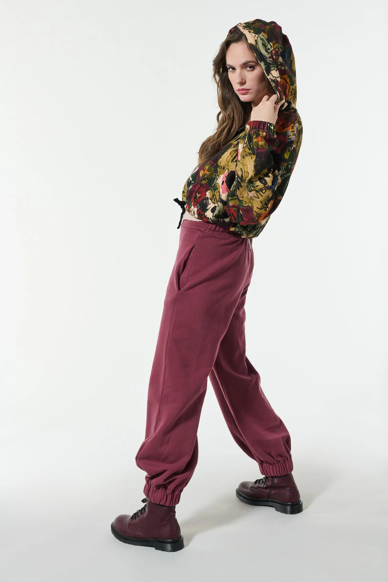 Carica immagine in Galleria Viewer, FELPA DEHA STAMPATA A PALLONCINO CON ZIP