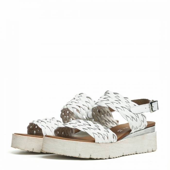 Carica immagine in Galleria Viewer, Sandali donna in pelle intrecciata