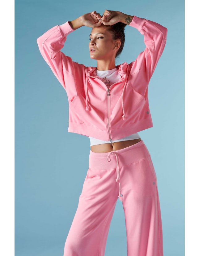 Carica immagine in Galleria Viewer, FELPA CON ZIP E CAPPUCCIO ECO-WEAR