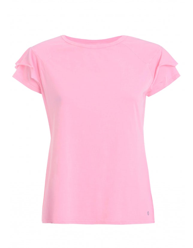 Carica immagine in Galleria Viewer, T-SHIRT CON VOLANTS ECO-WEAR DEHA