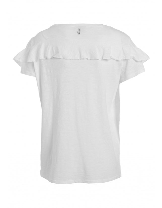 Carica immagine in Galleria Viewer, T-SHIRT CON BALZA IN JERSEY FIAMMATO DEHA