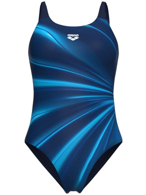 Costume intero Arena blu da donna Glow Swimsuit 010258
