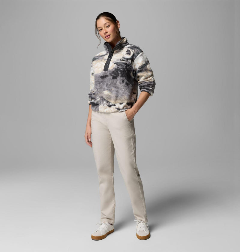 Carica immagine in Galleria Viewer, Pile cropped stampato con abbottonatura corta a pressione Helvetia™ II da donna
