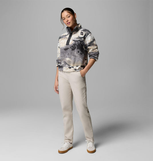 Pile cropped stampato con abbottonatura corta a pressione Helvetia™ II da donna
