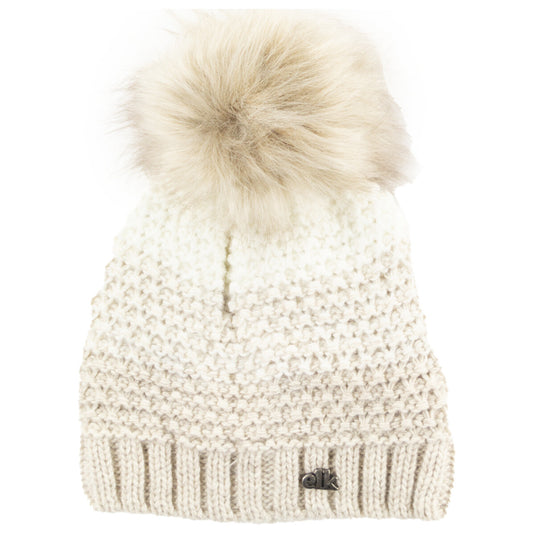 CAPPELLO CON POM PON BICOLORE ELK