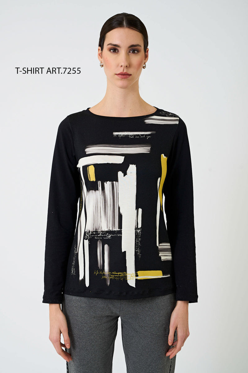Carica immagine in Galleria Viewer, T-shirt manica lunga girocollo
