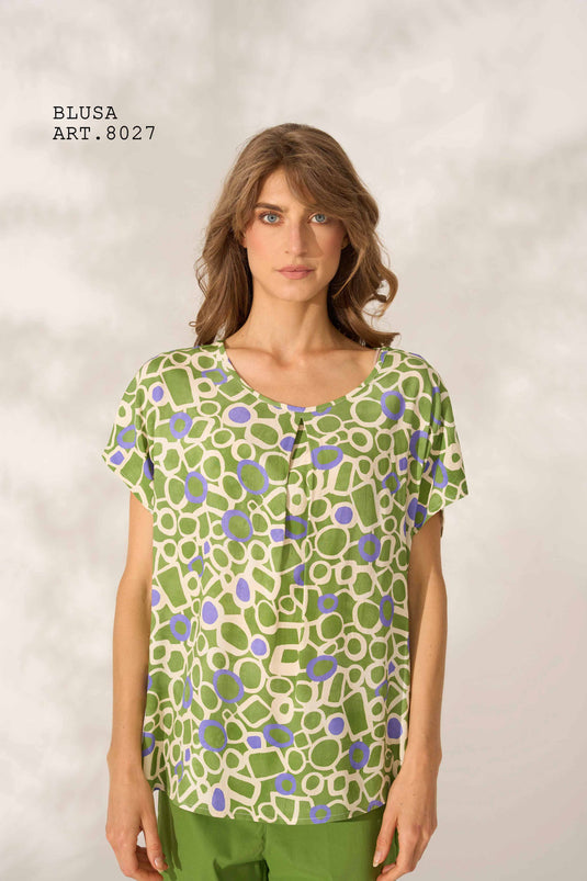 BLUSA IN FANTASIA GEOMETRICA