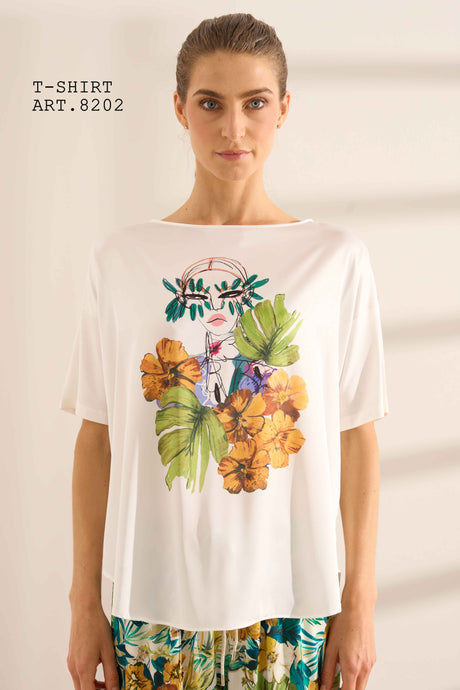 T-SHIRT BARBADOS CON STAMPA