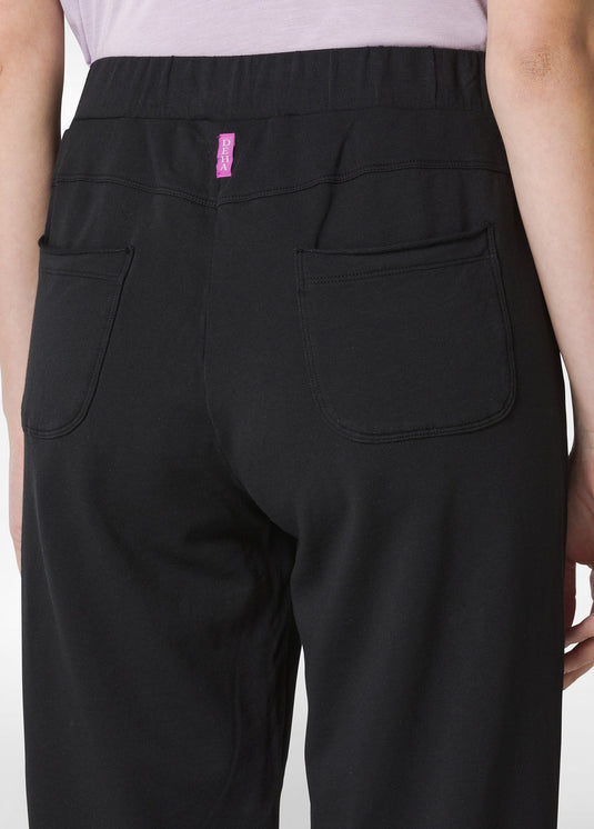 PANTALONE SLIM FIT IN FELPA LEGGERA NERO