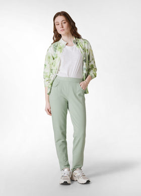 PANTALONE SLIM FIT IN FELPA LEGGERA VERDE
