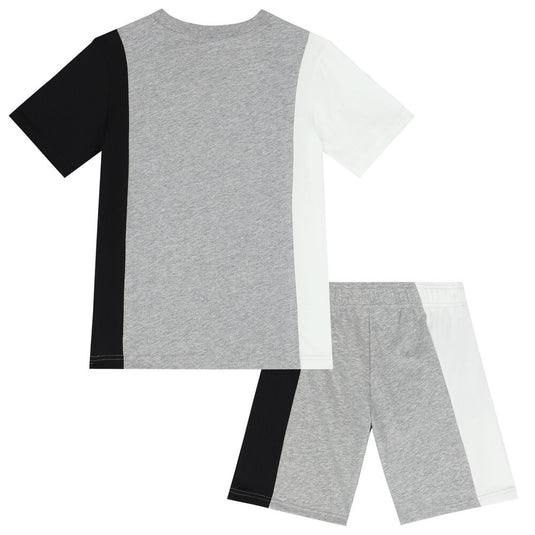 Set di pantaloncini con logo bianco, grigio e nero