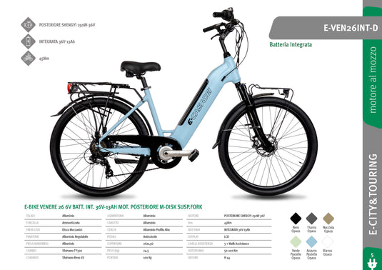 Bicicletta Elettrica E-VEN26INT-D 26