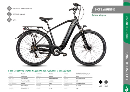 Bicicletta Elettrica E-CTB28UINT-D 28