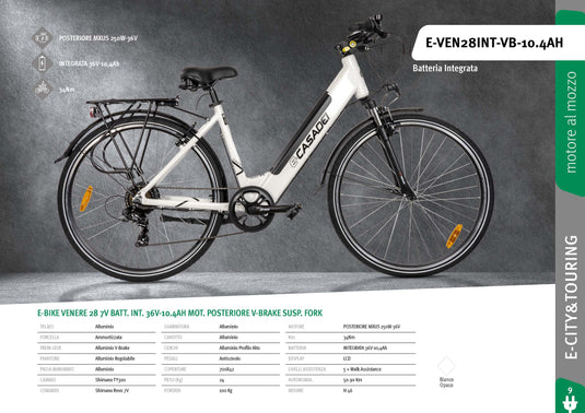 Bicicletta Elettrica E-VEN28INT-VB 28