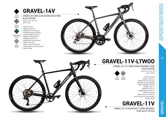 Gravel 28'' Alluminio 11V-LTWOO Cicli Casadei